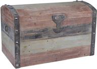 📦 large stripped weathered wooden storage trunk for household essentials logo