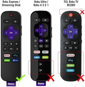 img 3 attached to 🔴 Красный силиконовый чехол для пульта дистанционного управления TCL Roku Streaming Stick/Stick+ - негладкое ударопрочное защитный чехол для пульта дистанционного управления Roku Voice - антипотерянное универсальное сменное чехол