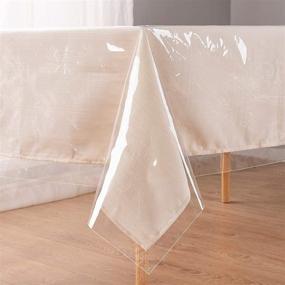 img 4 attached to 🌊 Protective Waterproof Rectangle Tablecloth by UMINEUX - Keep Your Table Safe and Spotless!