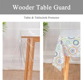 img 2 attached to 🌊 Protective Waterproof Rectangle Tablecloth by UMINEUX - Keep Your Table Safe and Spotless!