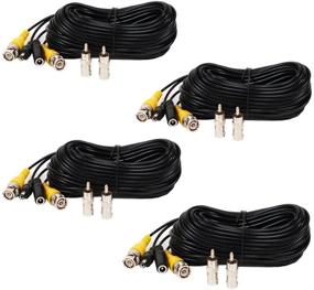 img 2 attached to Henxlco 4-Pack 10ft All-in-One BNC RCA Cable for CCTV Security Surveillance Camera Video Power Connection