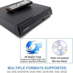 img 2 attached to LP-088 DVD Player for TV - All Region Free DVD CD Player for Home with AV Output (NO HDMI Port), Built-in PAL/NTSC, USB Input Support, Remote Control