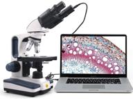 🔬 swift sw350b binocular compound microscope: high magnification, research-grade, siedentopf head, two-layer mechanical stage, 1.3mp camera and software for windows and mac logo