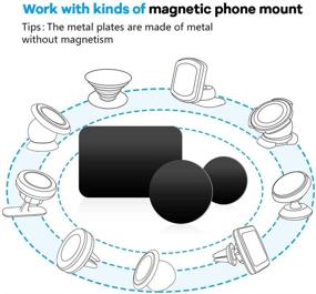 img 2 attached to 📱 Ozgoe Happy Bell Mount: Magnetic Phone Car Mount & Holder - Black