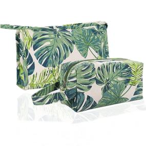 img 4 attached to Tropical Monstera 🌴 Cosmetic Toiletry Storage Organizer