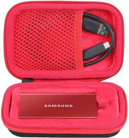 img 2 attached to 🧳 co2crea Hard Travel Case Replacement for Samsung T7 Touch Portable SSD: Secure Storage Solution for 500GB, 1TB, and 2TB Drives (Black Case + Inside Red)