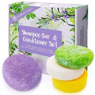 🌿 indulgeme solid shampoo and conditioner bar - eco-friendly hair care with tea tree, argan oil, lavender | all-natural, organic bar shampoo for hair | zero waste | shampoo & conditioner gift set, pack of 4 bars logo