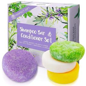 img 4 attached to 🌿 IndulgeMe Solid Shampoo and Conditioner Bar - Eco-Friendly Hair Care with Tea Tree, Argan Oil, Lavender | All-Natural, Organic Bar Shampoo for Hair | Zero Waste | Shampoo & Conditioner Gift Set, Pack of 4 Bars