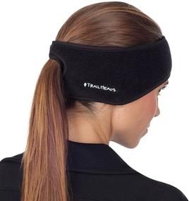 img 4 attached to 🧣 TrailHeads Women's Ponytail Fleece Earband - Winter Running Headband