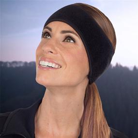 img 2 attached to 🧣 TrailHeads Women's Ponytail Fleece Earband - Winter Running Headband