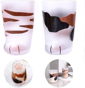 img 4 attached to 🐱 Cup Cat Frosted Tumbler - Personalized Breakfast Tumbler