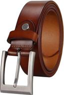 bullko genuine leather classic buckle men's accessories: timeless elegance for casual style logo