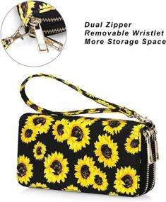 img 1 attached to HAWEE Cellphone Removable Wristlet Sunflower