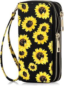 img 4 attached to HAWEE Cellphone Removable Wristlet Sunflower