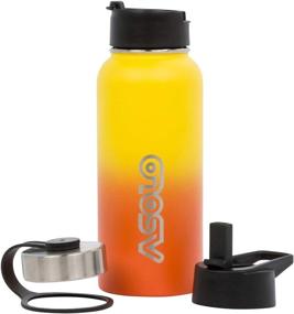 img 4 attached to Stay Hydrated with the Asolo Insulated Water Bottle - Double Wall Vacuum Thermos Stainless Steel Flask to Track Your Daily Water Intake!