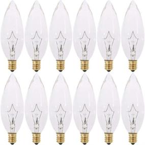 img 4 attached to 💡 Sterl Lighting - 12 Pack of 60 Watt C32 E12 Base CTC Chandelier Candle Bulbs with Torpedo Shaped, Dimmable Incandescent Light, 120V 60W Candelabra Bulbs, 3.54Inch Size, 620Lm Brightness, 2700K Warm White Crystal Clear