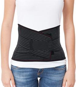 img 4 attached to 👍 ORTONYX Lumbar Support Belt Lumbosacral Back Brace – Ergonomic Design and Breathable Material - M/L (Waist 31.5"-39.4") Black: A Superior Back Support Belt for Optimal Comfort and Stability