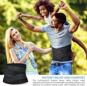 img 2 attached to 👍 ORTONYX Lumbar Support Belt Lumbosacral Back Brace – Ergonomic Design and Breathable Material - M/L (Waist 31.5"-39.4") Black: A Superior Back Support Belt for Optimal Comfort and Stability