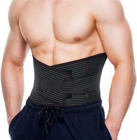 img 3 attached to 👍 ORTONYX Lumbar Support Belt Lumbosacral Back Brace – Ergonomic Design and Breathable Material - M/L (Waist 31.5"-39.4") Black: A Superior Back Support Belt for Optimal Comfort and Stability