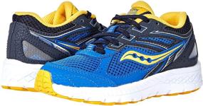 img 1 attached to Saucony Cohesion 14 LACE to Toe Running Shoe: Blue/Yellow, Unisex Big Kid Sizes - Buy Now!