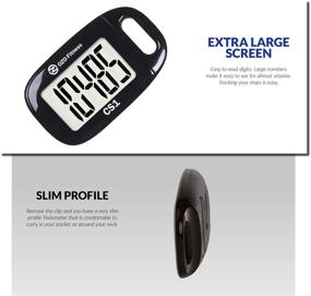img 1 attached to OZO Fitness CS1 Easy Pedometer: Large Display Step Counter for Walking, with Clip-On and Lanyard