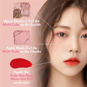 img 2 attached to Meme Chic Berry Rose Duo: Multi Palette and Lip Stain Duo with 4 Eyeshadows, 1 Blush & 1 Lip Stain in Rose-Toned Shades - K-Beauty