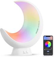 💡 ecolor smart table lamp: dimmable & rechargeable bedside lamp with app control, rgb color changing, music sync mode, cordless moon led touch lamp for bedrooms and living room логотип