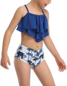 img 1 attached to Control Tankini Ruffled Women's Clothing for Swimsuits & Cover Ups - Waisted Swimsuits