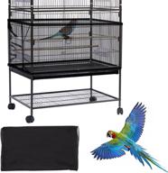 🐦 optimized large bird cage cover with adjustable nylon mesh net - seed catcher skirt for parrot, parakeet, macaw, african round & square cages by daoeny logo