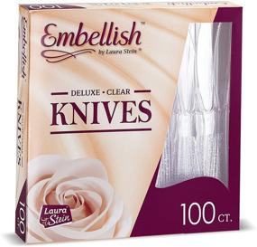 img 3 attached to ✨ Embellish Crystal Clear Disposable Heavy Duty Plastic Knife - Perfect for Weddings, Catering, Parties, Buffets, Events, or Everyday Usage | Pack of 100 Knives