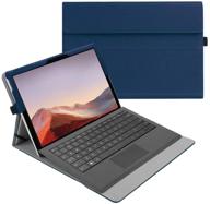 🔵 fintie case for microsoft surface pro 7 plus/pro 7 / pro 6 / pro 5 / pro 4 / pro 3 12.3 inch tablet - navy, multi-angle viewing, type cover compatible logo