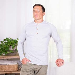 img 1 attached to Sleeve Henley Shirts Fitted Stretch