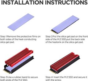 img 1 attached to 🔥 Повышенный охлаждающий радиатор M.2 2280 SSD для PCIE NVME/SATA, двухсторонний радиатор для PS5 и компьютера PC - красный