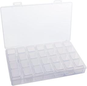 img 3 attached to 💎 Segbeauty Gem Organizer: Clear Bead Container with 28 Compartments, Secure Lids, and Removable Tiny Jewelry Storage Box - Transparent Jewelry Organizer for Seeds, Crafts, and Accessories