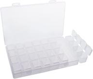 💎 segbeauty gem organizer: clear bead container with 28 compartments, secure lids, and removable tiny jewelry storage box - transparent jewelry organizer for seeds, crafts, and accessories logo