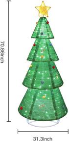 img 1 attached to White LED-Lit Christmas Tree Pop Up Yard Decor, Indoor/Outdoor Holiday Decoration for Home Lawn