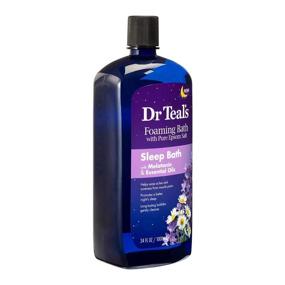 img 1 attached to Dr Teal's Foaming Bath Combo Pack – 68 fl oz (Total), Enriched with Moisturizing Shea Butter, Almond Oil, and Melatonin Sleep Bath