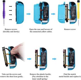 img 1 attached to 🕹️ FYOUNG Nintendo Switch/Switch OLED JoyCon Replacement Latches - Lock Buckles Repair Tool Kit with Screwdrivers and Tweezer [New Version]