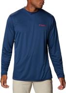 🎣 columbia men's terminal tackle pfg destination long sleeve: advanced performance fishing gear логотип