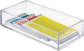 img 1 attached to 🗄️ Organize Your Cosmetics and Accessories with iDesign Clarity Plastic Drawer Organizer - Clear, 8" x 4" x 2