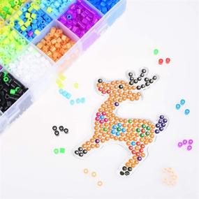 img 3 attached to 🎨 Kare & Kind Fuse Beads Pegboards - 19 pcs - Colorful Card Templates, Reusable Ironing Paper, Tweezers included - DIY Kids Arts and Crafts Activities