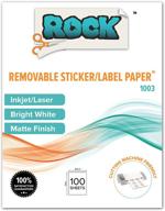 📜 rock paper scissors sticker sheets - removable adhesive paper, 8.5"x11", pack of 100 logo