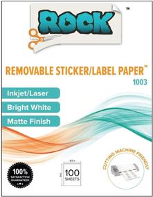 img 2 attached to 📜 Rock Paper Scissors Sticker Sheets - Removable Adhesive Paper, 8.5"x11", Pack of 100