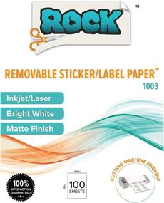 img 1 attached to 📜 Rock Paper Scissors Sticker Sheets - Removable Adhesive Paper, 8.5"x11", Pack of 100