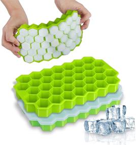 img 4 attached to 🧊 WETONG Silicone Ice Cube Trays with Lid - 2 Pack, BPA Free, Flexible Molds for Whiskey, Cocktails - Stackable, Safe Ice Cube Molds (1-74)