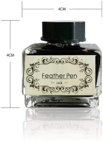 img 3 attached to 🖌️ 15ml Black Calligraphy Ink: Non-Carbon, Non-Blocking Fountain Pen & Dip Pen Ink for Feather, Quill, and Calligraphy Pens - Ideal for Painting