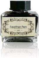 🖌️ 15ml black calligraphy ink: non-carbon, non-blocking fountain pen & dip pen ink for feather, quill, and calligraphy pens - ideal for painting logo