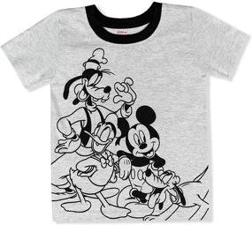 img 2 attached to 👕 Disney Boys' 2-Pack Mickey Mouse Graphic Tee Shirt Set, 100% Cotton, White and Grey, Size 12 Months