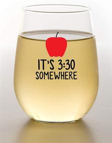 img 2 attached to 🍷 It's 3:30 Somewhere" Funny Stemless Wine Glass - Perfect Teacher or Professor Gift!