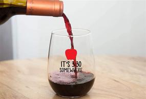 img 1 attached to 🍷 It's 3:30 Somewhere" Funny Stemless Wine Glass - Perfect Teacher or Professor Gift!